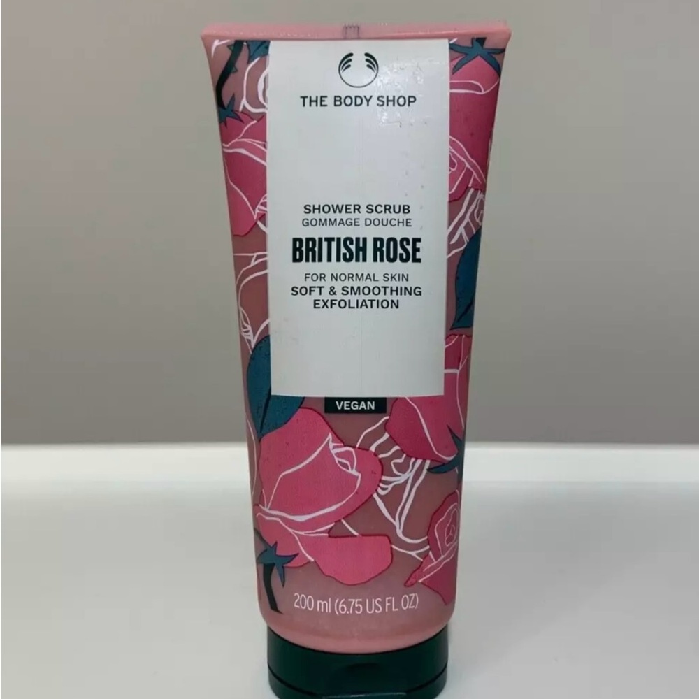 The Body Shop British Rose Shower Scrub Soft & Smoothing Exfoliation 6.75 oz New